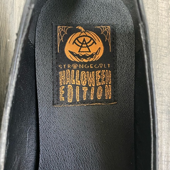 Strange Cvlt Strange Cult Halloween Dagger Jack-O-Lantern Pointed Flats 9 / 10 - Picture 7 of 8
